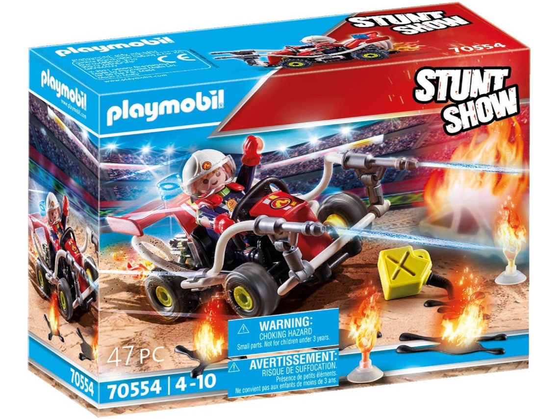 PLAYMOBIL PLAYMOBIL Kart de bombero Stuntshow - 70554 (Multicolor - Edad Mínima: ‍4 Años)