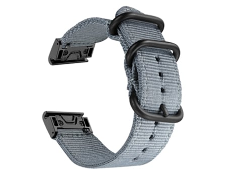 Correa de acero inoxidable 22mm tres bucles para Garmin Fenix 7/6 Pro/Forerunner 935/945 - canoso