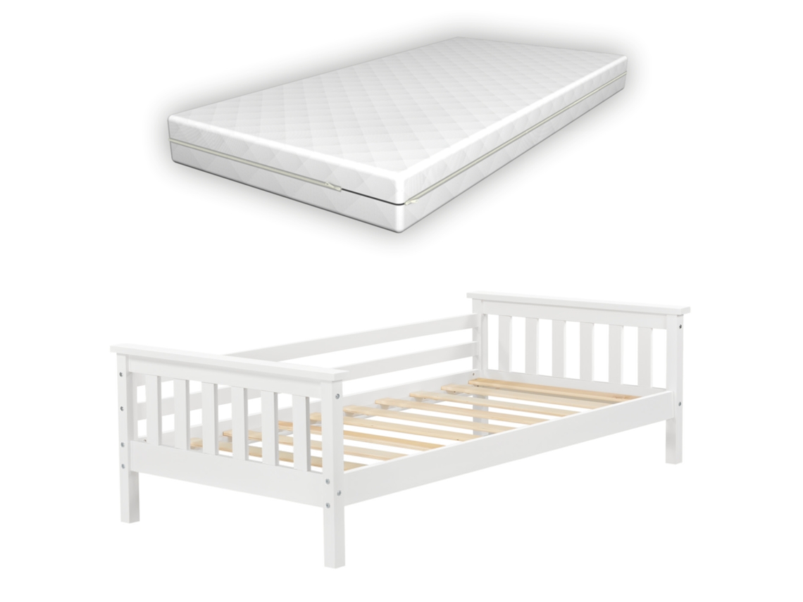 Estructura de Cama Infantil [EN.CASA] (Blanco - Madera - 70x140 cm)