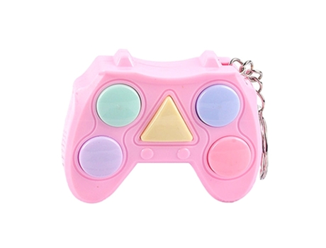 Forma de Gamepad Colorido Portátil, Laberinto de Memoria, Juguete de Gadget de Cubo Rosa Claro