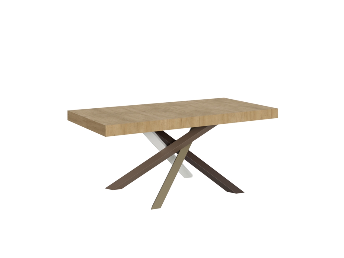 Mesa Extensible Volantis 200/304x90 Cm Roble Natural Patas Multicolor 4/c Itamoby