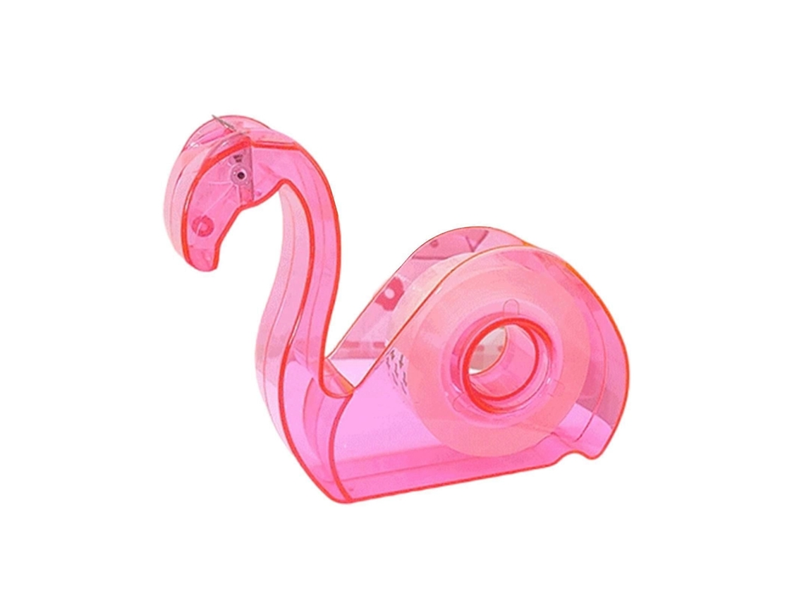 Juego de cortador y dispensador de cinta adhesiva Flamingo, soporte de cinta de mesa, material escolar/de oficina. GOKOCO