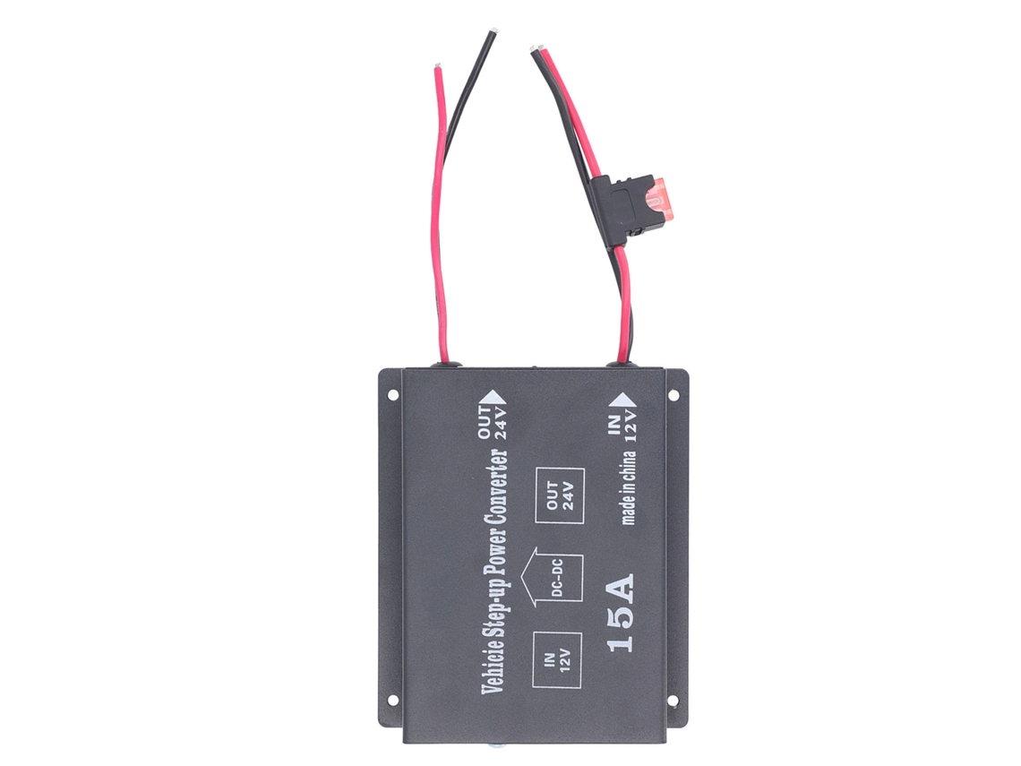 Convertidor de voltaje elevador de CC de 12 V a 24 V y 15 A para subwoofer