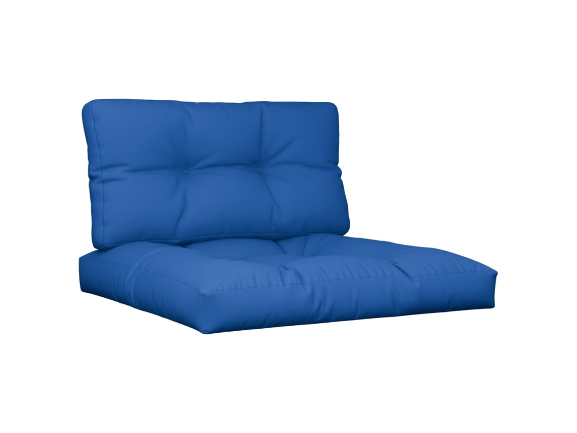 Conjunto 2 Cojín Palés VIDAXL Azul Tela