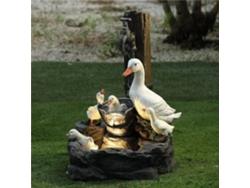 Fuente de jardín antigua inspirada en Spirit Duck, fuentes de agua rústicas para decoración al aire libre con diseño retro antiguo, fuente de patio para U