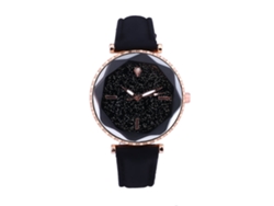 Reloj De Cuarzo Unisex Con Dial Redondo Elegante Casual Negro Para Hombre Y Mujer