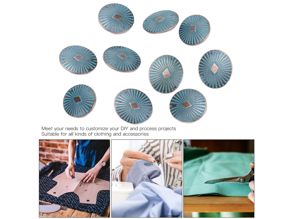10 Elegantes Y Duraderos Botones Retro De Aleación De Metal - Accesorios De Ropa Para Manualidades