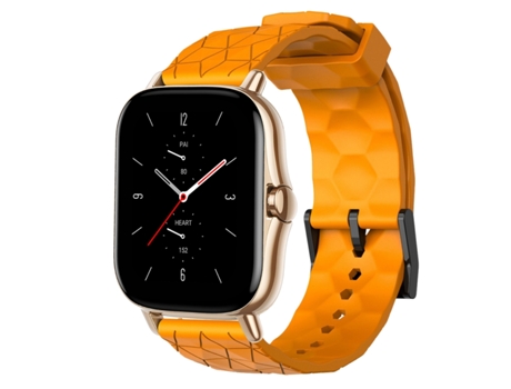 Correa de reloj inteligente para Amazfit GTS 2E 20 mm Silicona de color sólido con patrón de fútbol (Amarillo)