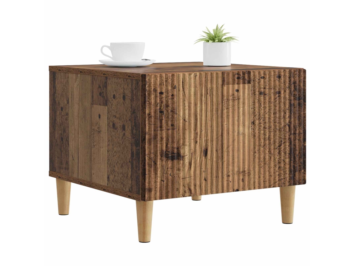 Maison Exclusive - Mesa De Café Con Cajón Madera Envejecida 49 X 50 X 40 Cm
