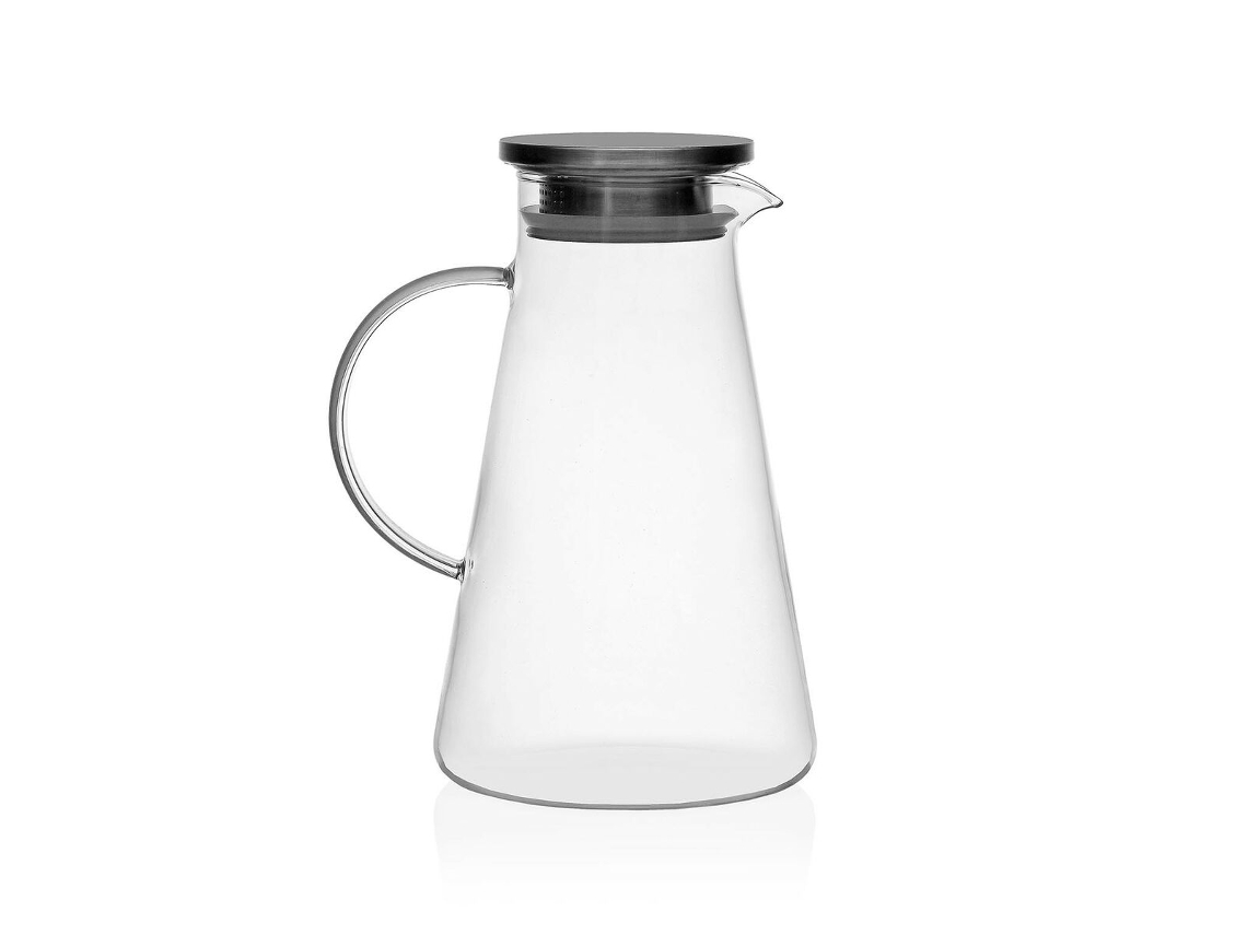 Jarra VERSA 1,8 L Acero Inoxidable Cristal Vidrio de Borosilicato