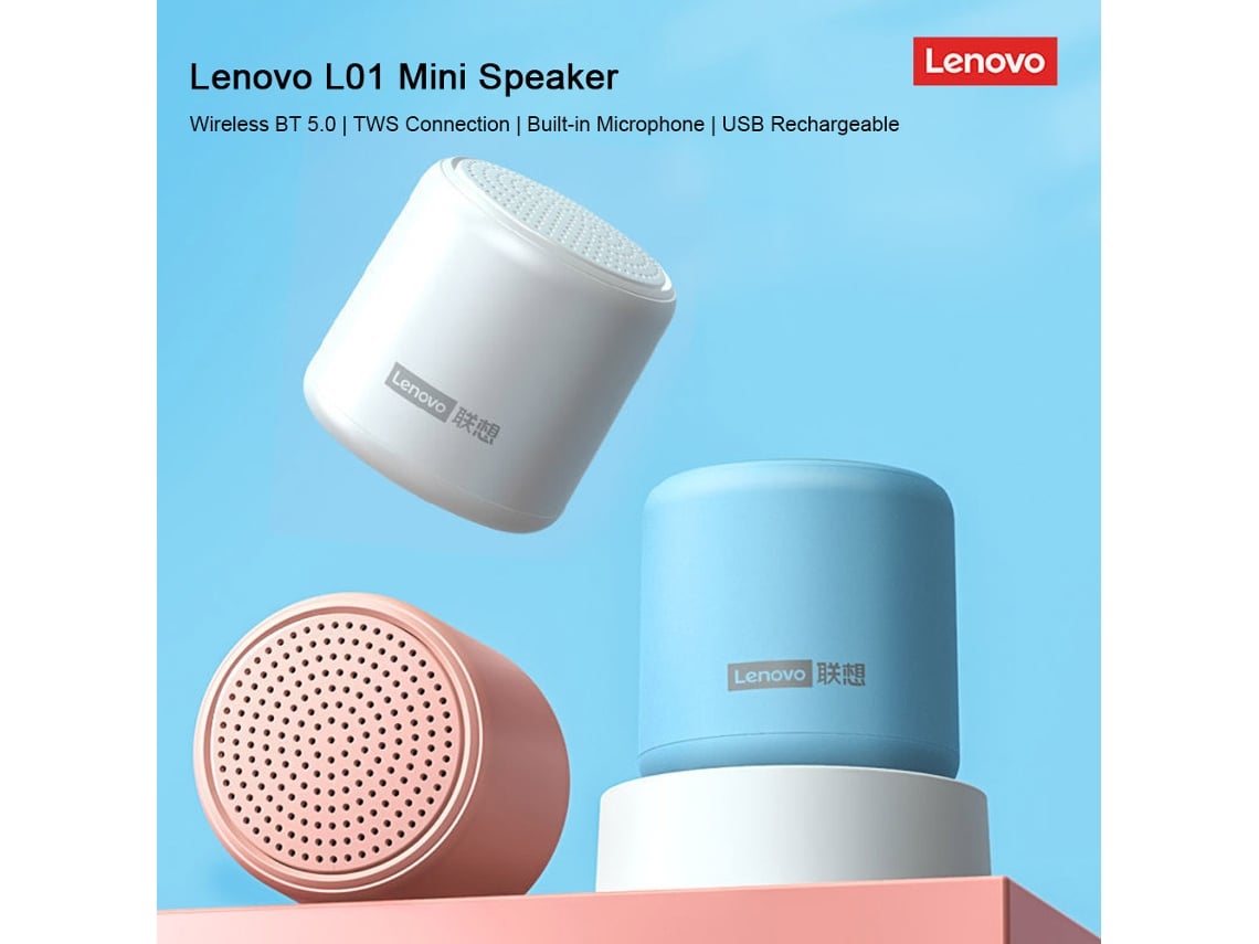 Altavoz Inalámbrico Portátil Lenovo L01 Con Bluetooth 5.0 Tws, Micrófono Y Batería Recargable Usb.