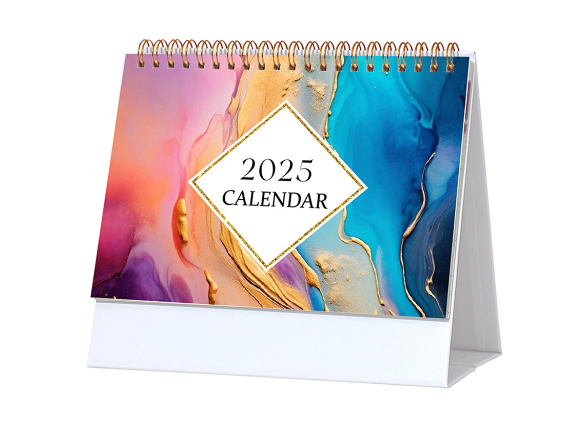XYVONA Calendário De Secretária 2025, Calendário De Mesa Com Tema Mensal Até Dezembro 2025, Pequeno Calendário Para Escritório Em Casa Xyvona