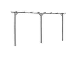 Pérgola de jardín de 400 x 40 x 205 cm, pino impregnado gris, DKD Home Decor