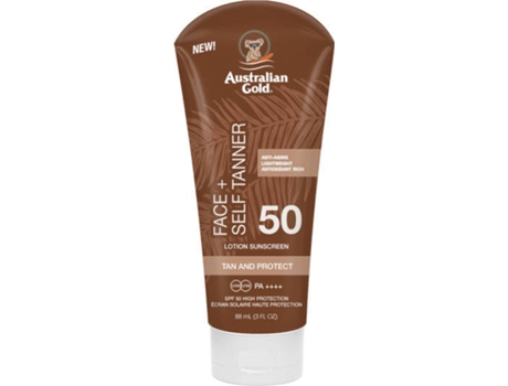 Protector Solar Facial AUSTRALIAN GOLD Self Tanner SPF 50 (88 ml)