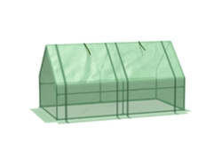 VPMKP - Invernadero Outsunny, 180x90x90 cm, para tomates y plantas, estructura resistente a la intemperie en color verde.