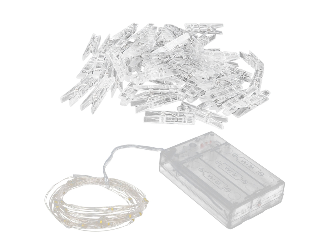 Bj-tape Lights Com 200 Led E 60 Clips Transparentes Para Fotos, Decoração E Jardinagem, Clip String Lamp Removível