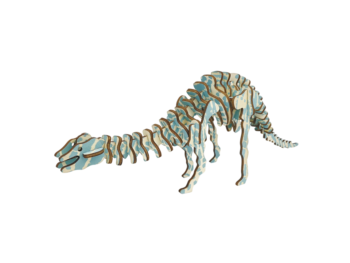Maqueta 3d De Madera. Diplodocus. 40 Piezas.