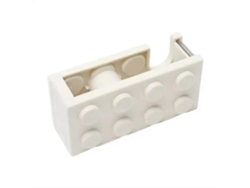 Dispensador de cinta adhesiva duradera, dispensador creativo con forma de bloque de construcción y rollo de plástico de alta calidad GOKOCO