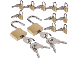 Juego De 12 Mini Candados De Cobre Con Llave Para Mochilas, Maletas Y Bolsas De Gimnasio: Compactos, Seguros Y Versátiles.
