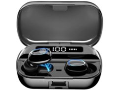 YEMAESRE Auriculares intrauditivos Bluetooth Pantalla de alta fidelidad Resistente al agua Negro