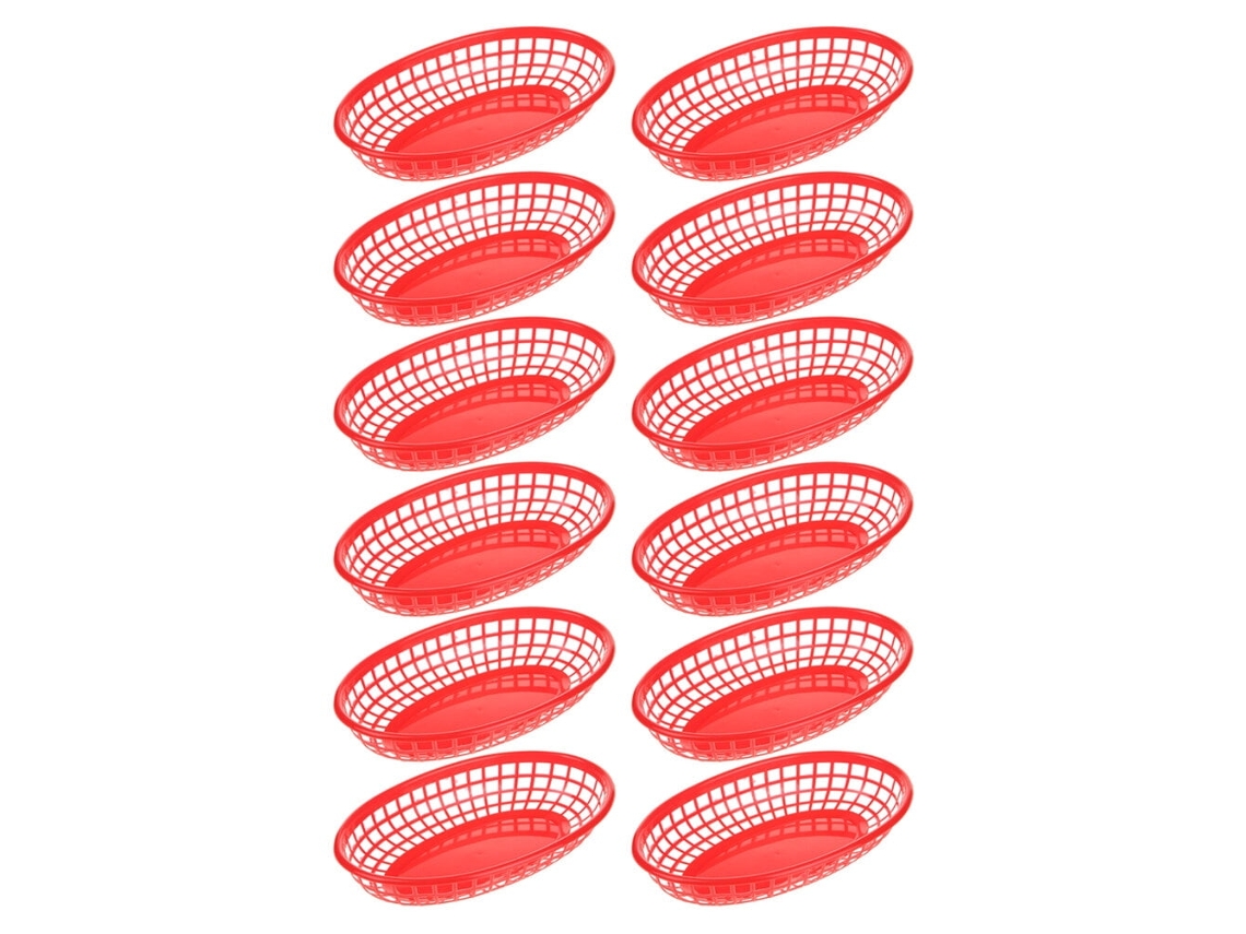 Cestas ovaladas de plástico para comida rápida
