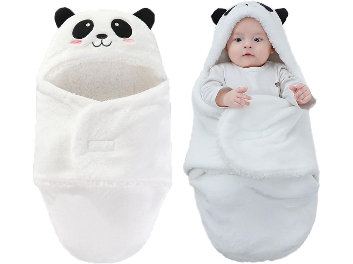 Saco de dormir para cochecito de bebé, cálido saco de dormir de invierno para bebé, 70 cm (panda blanco)