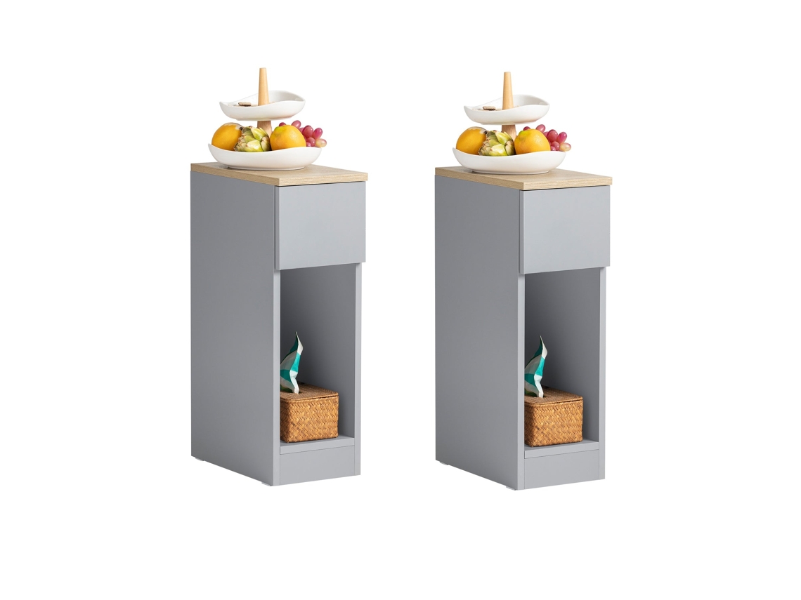 Set de 2 Mesas Auxiliares SoBuy FBT111-HGx2 20 x 35 x 60 cm Gris
