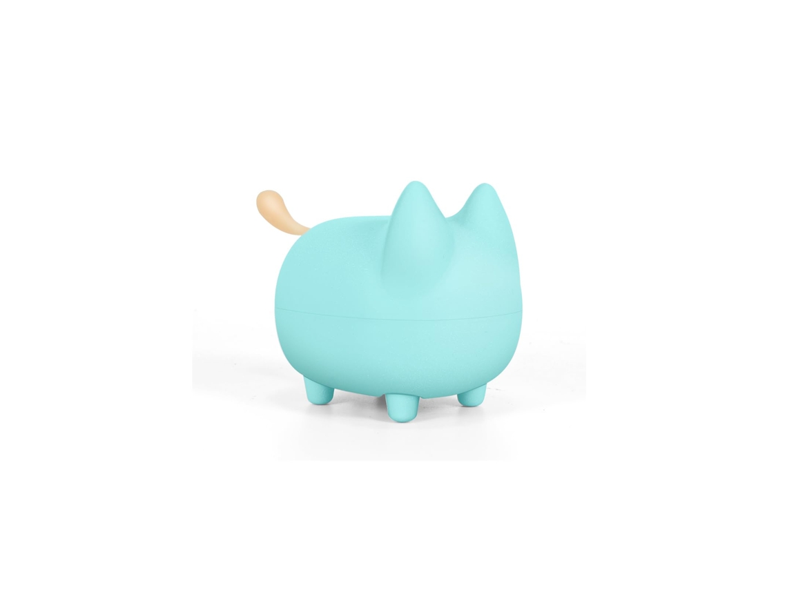Altavoz Bluetooth pequeño, adorable mini altavoz inalámbrico con forma de gato, sonido estéreo potente, micrófono integrado, graves potentes, emparejamiento D