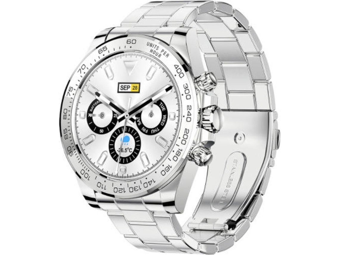 Reloj inteligente deportivo para hombre con Bluetooth 5.0, IP68, monitor de presión arterial, frecuencia cardíaca y control de música (plata) Bestvite
