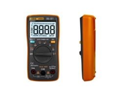 Multímetro digital ANENG AN8002 True RMS con 6000 cuentas para voltaje, corriente, resistencia, capacitancia y temperatura.
