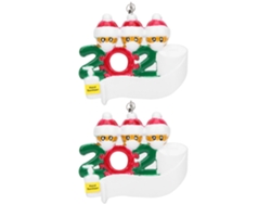 Ats-2pcs Adorno De Navidad Colgante De Árbol De Bendición Papá Noel Decoración Festiva
