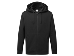 Sudadera con capucha y cremallera azul marino oscuro para uso casual / XXL