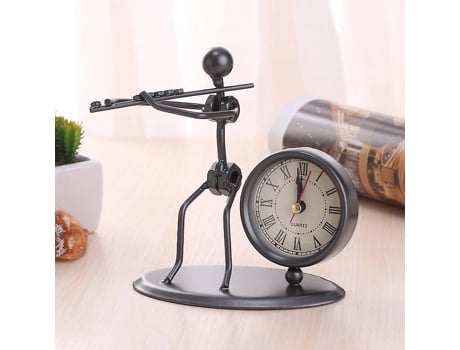 C63 Reloj Flauta Small Iron Desk Rechan Vintage Reloj Regalo de cumpleaños