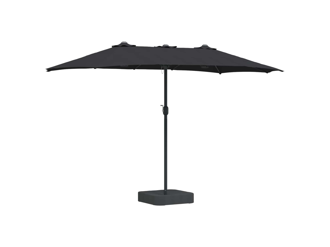 Sombrilla de jardín de poliéster negro 385x209x244 cm MAISON EXCLUSIVE