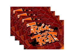 Sousplats de Halloween - Juego de 4 - 12x18 - Decoración de Calavera KOFIHETY