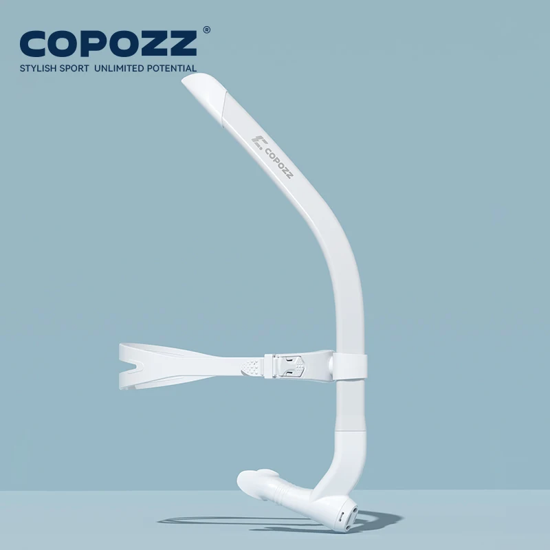 Tubo Respiratorio De Entrenamiento Para Natación (blanco), De Montaje Frontal, Con Boquilla De Silicona, Adecuado Para Adolescentes.