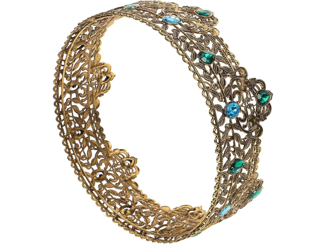 Corona De Rey De Aleación Dorada Con Diamantes De Imitación Para Hombre De Ciieeo, Accesorio De Cosplay Sencillo Y Elegante