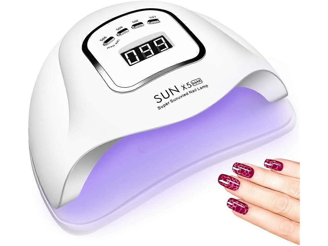 Lámpara LED UV de 150 W, secador de uñas de gel profesional con 4 ajustes de temporizador, curador de gel y esmalte de uñas GOKOCO
