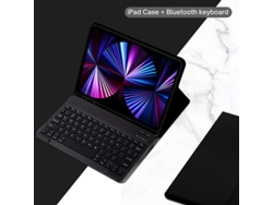 Funda con teclado Bluetooth para iPad magnético dividido con ranura para bolígrafo(Pro 13in M4 2024 negro) VEANXIN