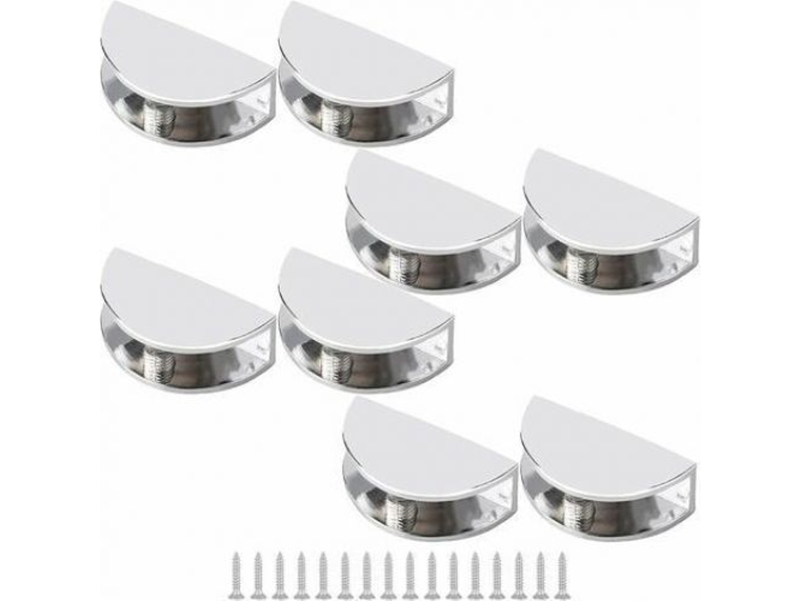 Soporte ajustable para estante de vidrio, montaje sin orificios, acero RNEMITERY