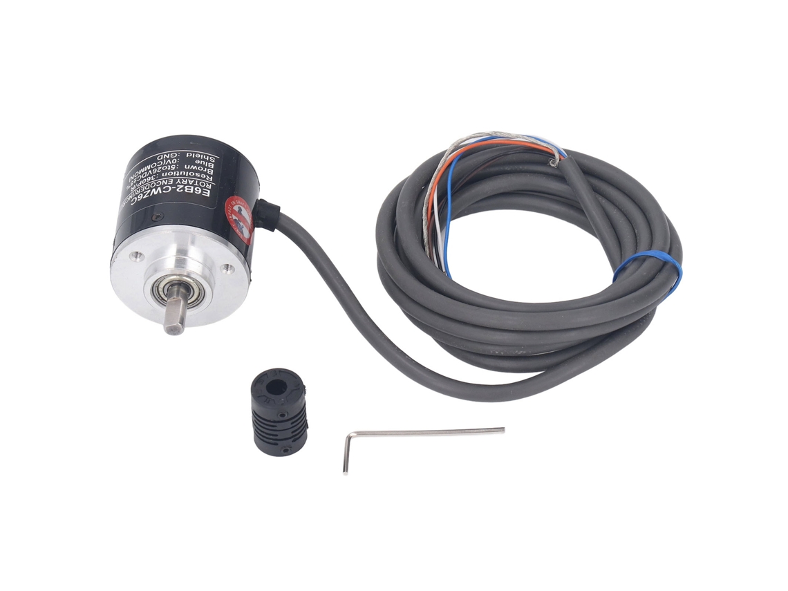 Kit De Codificador Rotatorio Bifásico De Alta Precisión 360p/r 5-24vdc Con Fuente De Alimentación De Alto Voltaje.
