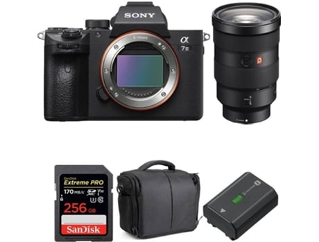 Kit Cámara SONY ALPHA 7 III FE 24-70 mm f/2.8 GM + SanDisk 256 GB + Batería + Bolsa (Full-Frame)