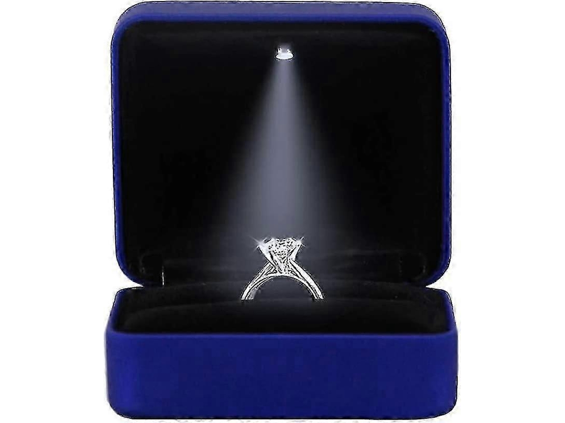 Caja de regalo para anillos de compromiso con luz LED Hengjian