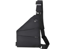 2026-bolsa Pecho Hombre De Cuero Pu Con Puerto Usb Mochila Bandolera Transversal Outdoor Deportiva Viaje