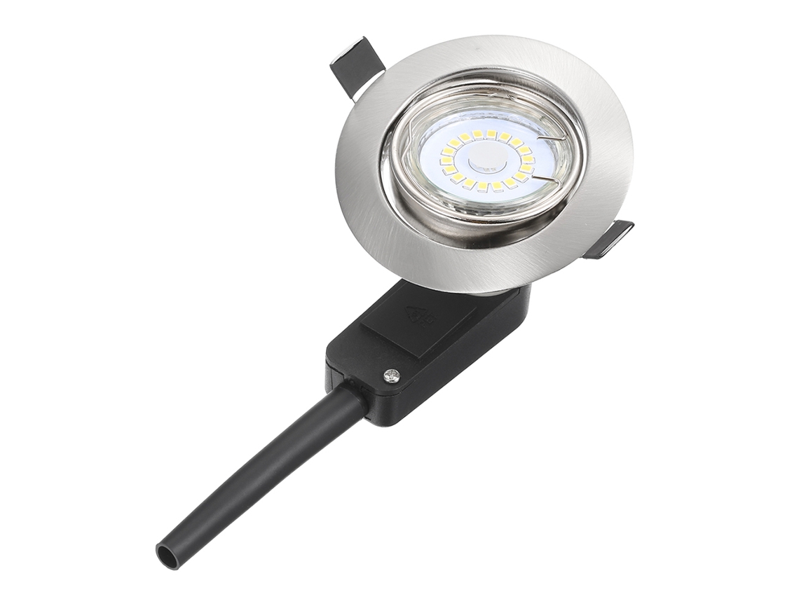 Lámparas de techo empotrables giratorias BJ GU10 con caja de conexiones, bombilla LED de 500 lm, luz cálida, 110°, para baño y sala de estar (6 unidades)