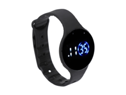 Reloj Digital Infantil, Resistente Al Agua, Correa De Silicona, Antiarañazos, Led, Negro.