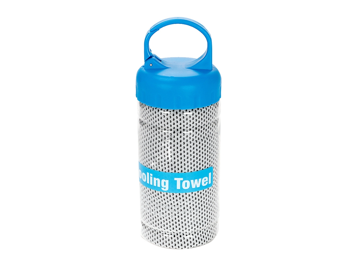 Toalla Súper Transpirable Y De Secado Rápido Con Botella De Almacenamiento Para Gimnasio Y Deportes (gris Claro)