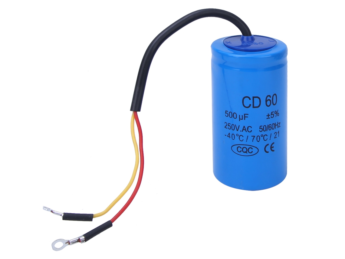 Condensador de arranque CD60 250 V CA 500 µF -40 °C 70 °C 21 Condensador a prueba de explosiones Condensador en estrella