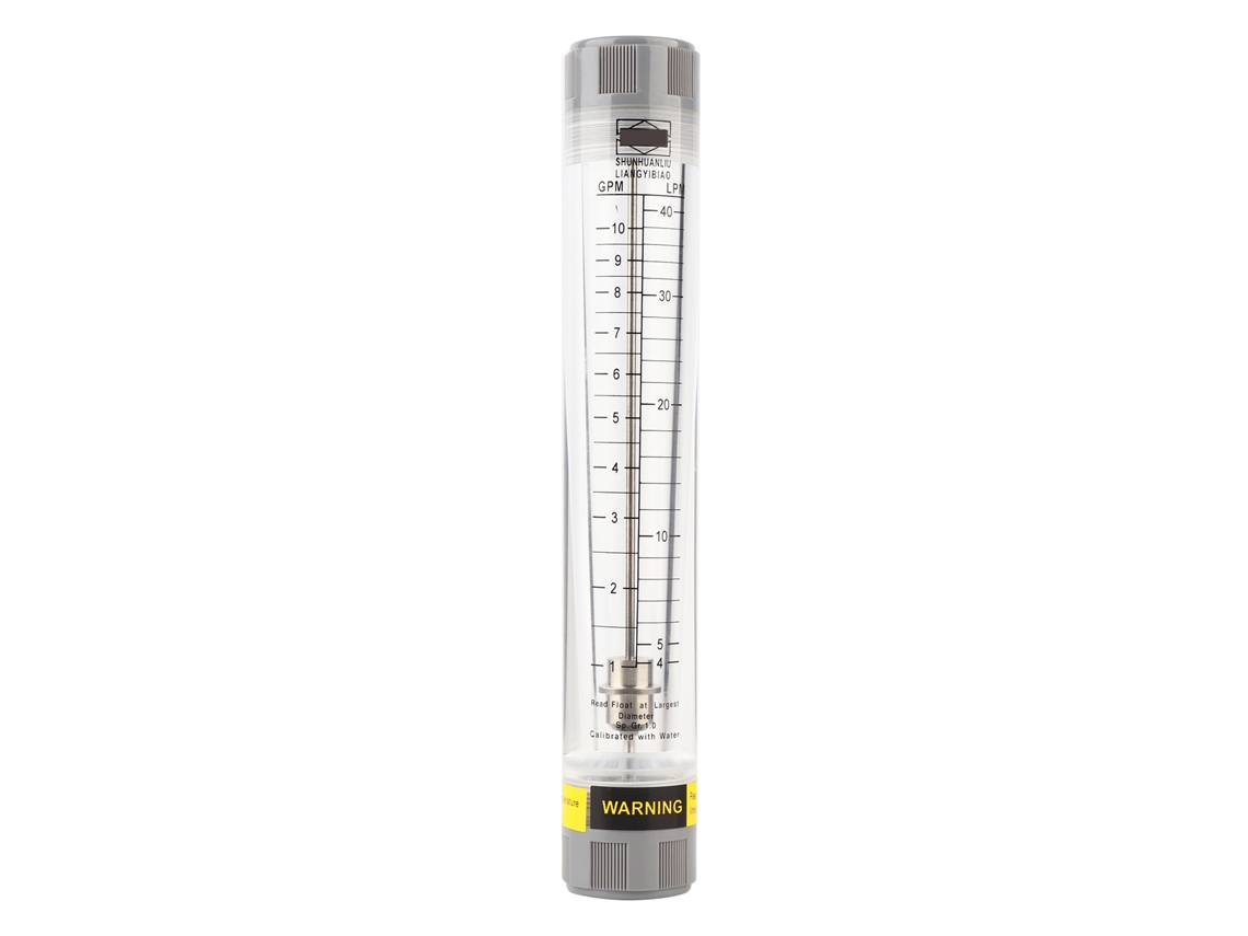 Caudalímetro De Líquido Lzm-20g, Tipo Tubo Acrílico, 1-10 Gpm, Rosca Hembra G3/4in