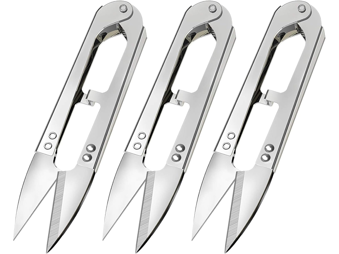 Cortador de hilo manual, hojas de acero con alto contenido de carbono, cortador de hilo de alambre multiusos de ajuste rápido para costura, pesca, manualidades y jardinería.